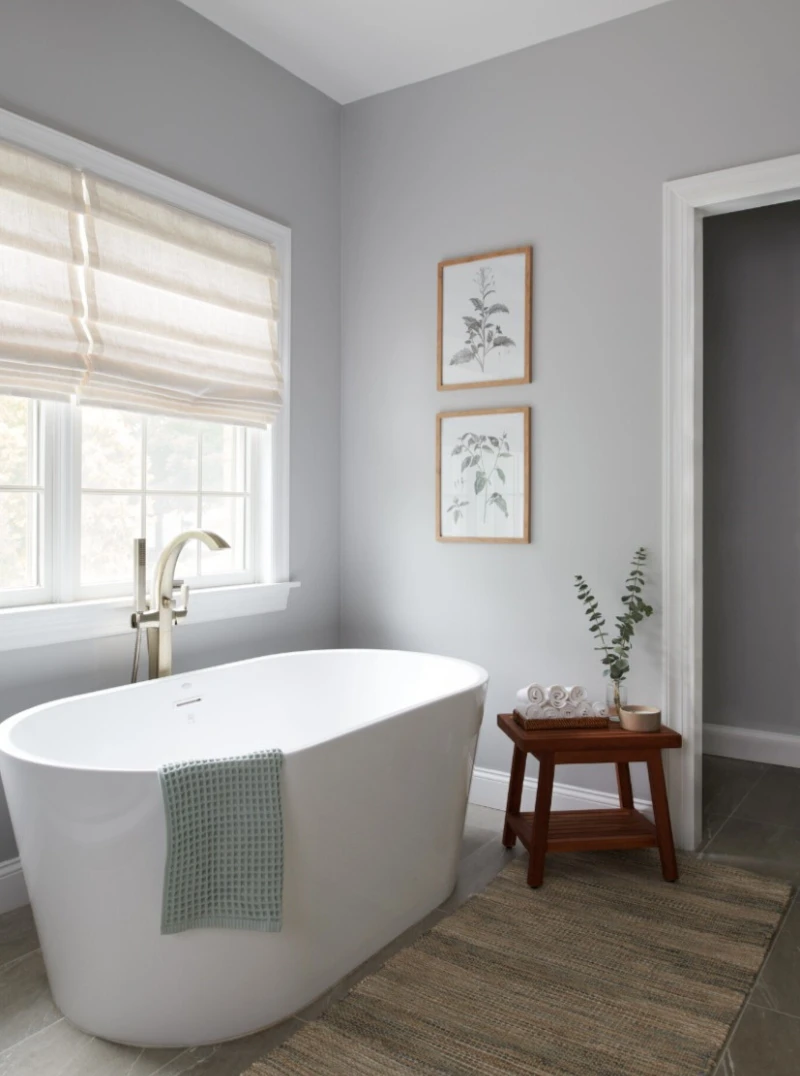 new bathroom remodel with luxurious soaker tub